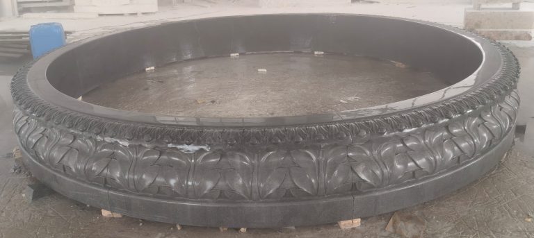 10' diameter x 14" tall Acanthus relief Carved pool surround