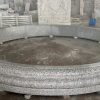 12' diameter x 14" tall Acanthus Relief carved pool surround carved of california whtie granite