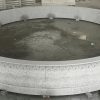 12' diameter x 14" tall Acanthus Relief carved pool surround carved of california whtie granite