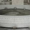 12' diameter x 14" tall Acanthus Relief carved pool surround carved of california whtie granite