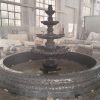 4-tier acanthus fountain in a 10' diameter x 14" tall Acanthus relief Carved pool surround