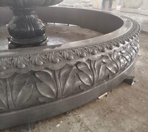 10' diameter x 14" tall Acanthus relief Carved pool surround