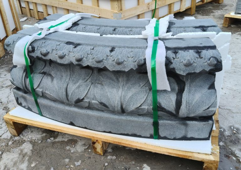 10' diameter x 14" tall Acanthus relief Carved pool surround